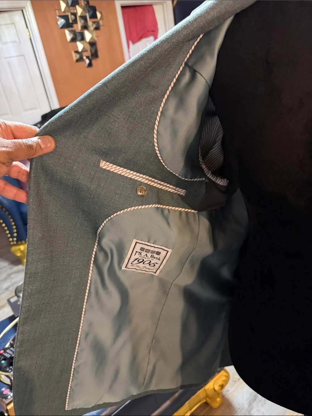 Sage Green Men's Classic Green Wool Blazer